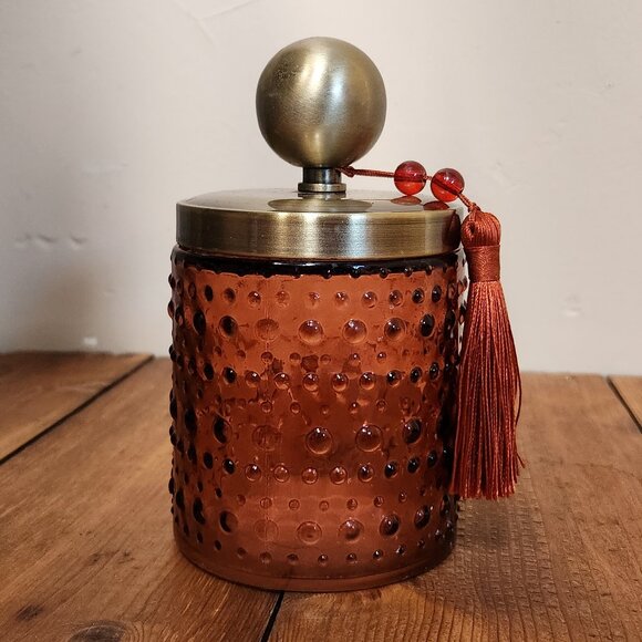 Opalhouse Other - Decorative glass container with lid and tassel